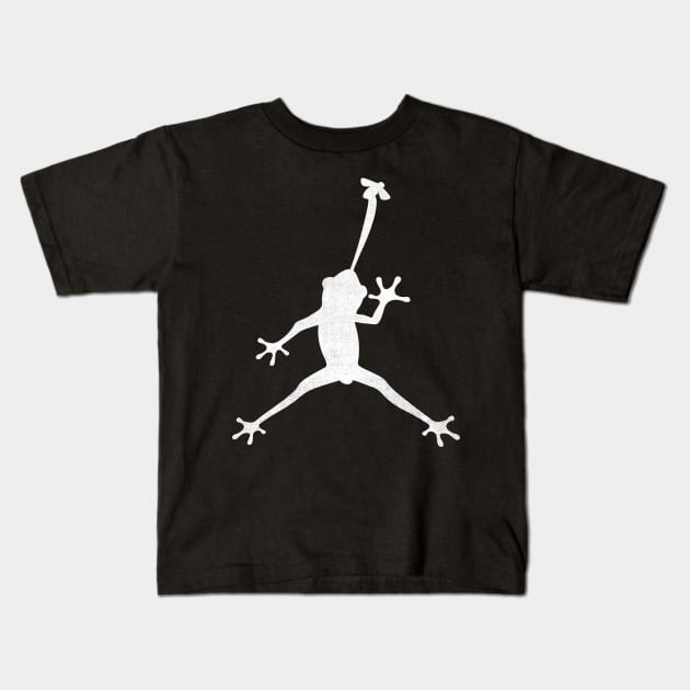 Funny Air Frog Man I Love Frogs Kids T-Shirt by opippi